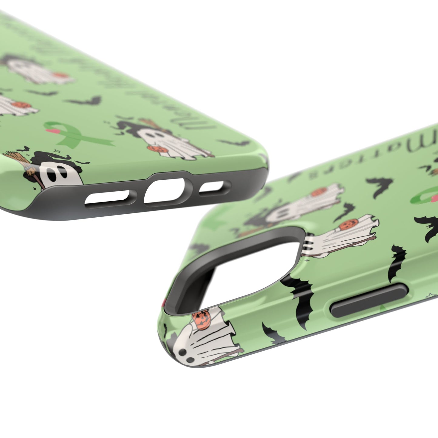 Green Halloween Mental Health Matters Ribbon Magnetic Phone Case