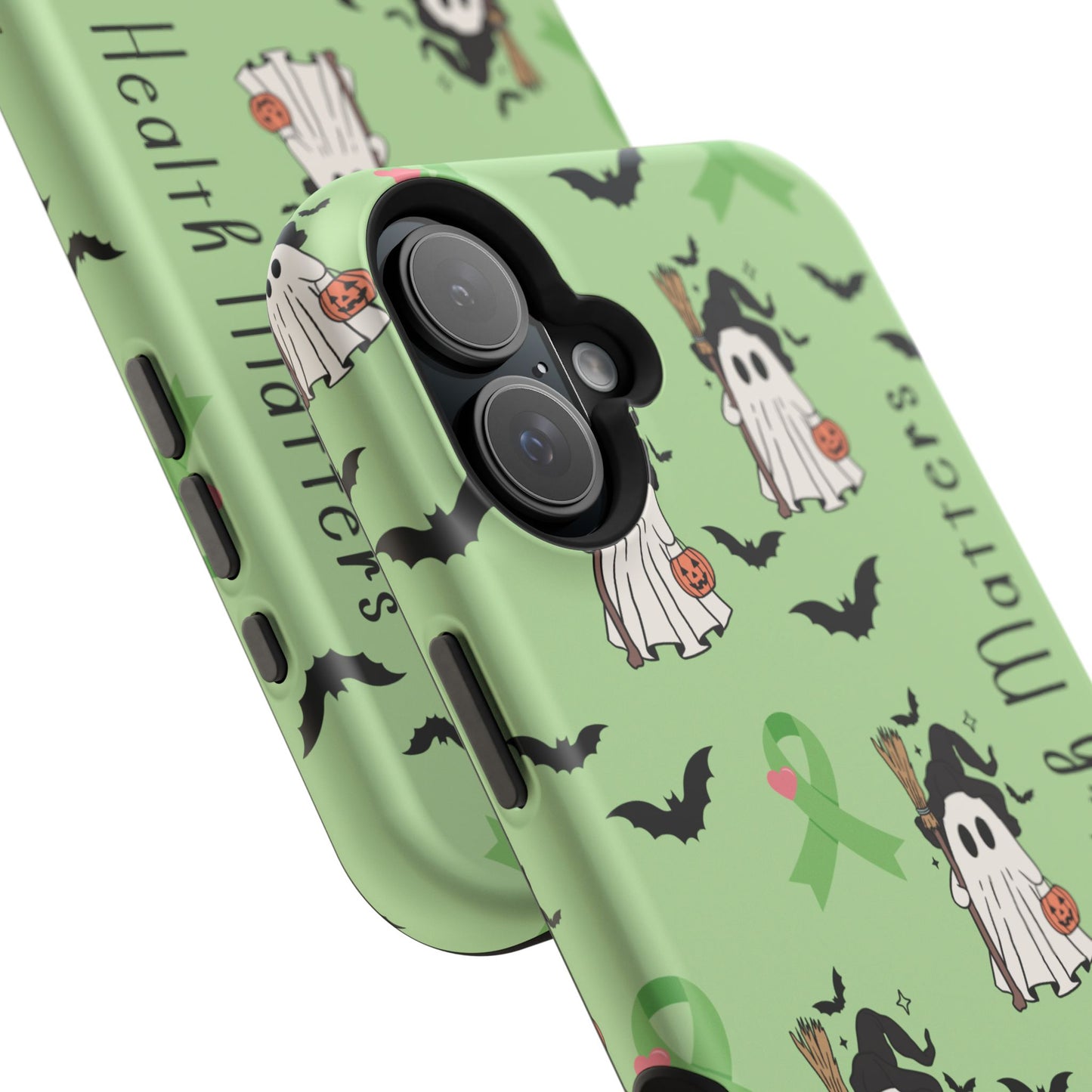 Green Halloween Mental Health Matters Ribbon Magnetic Phone Case
