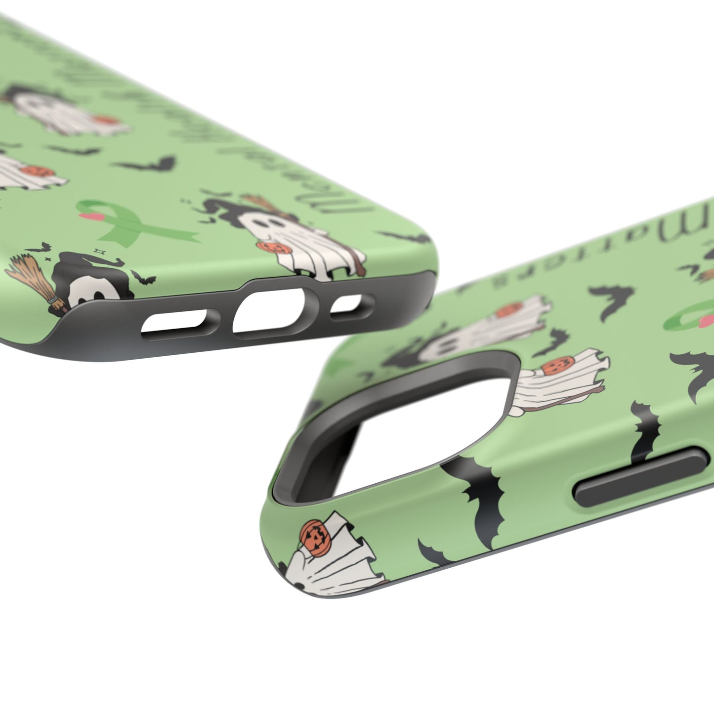 Green Halloween Mental Health Matters Ribbon Magnetic Phone Case