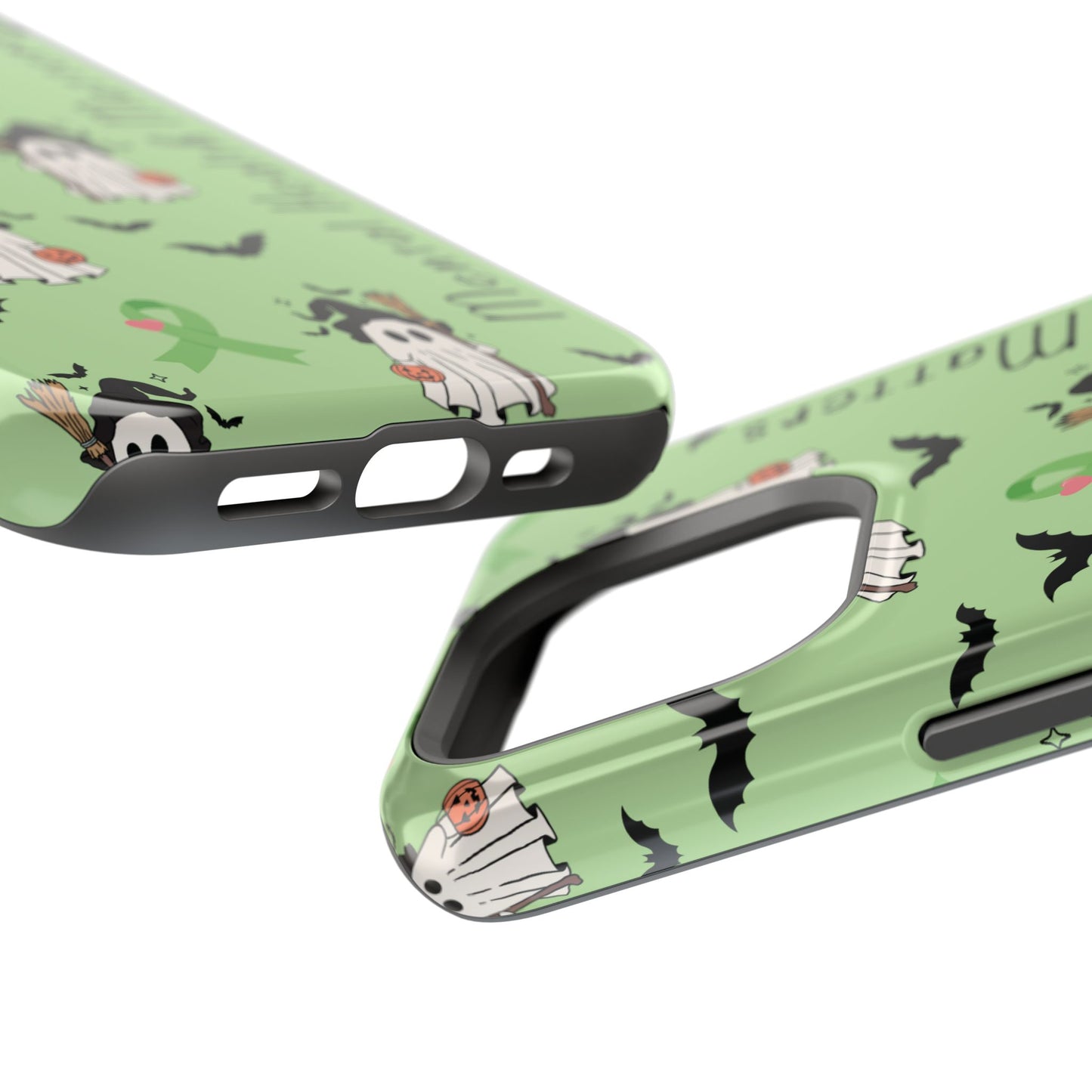 Green Halloween Mental Health Matters Ribbon Magnetic Phone Case