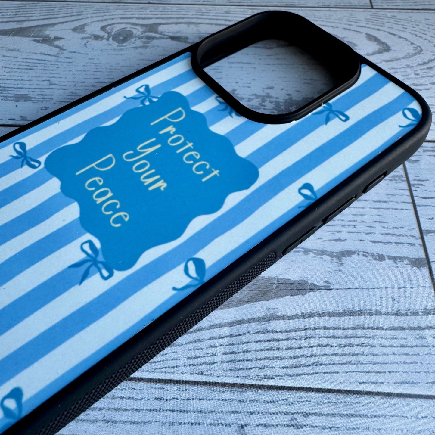 Protect Your Peace iPhone Case with Silver Charm (iPhone 15 models only)