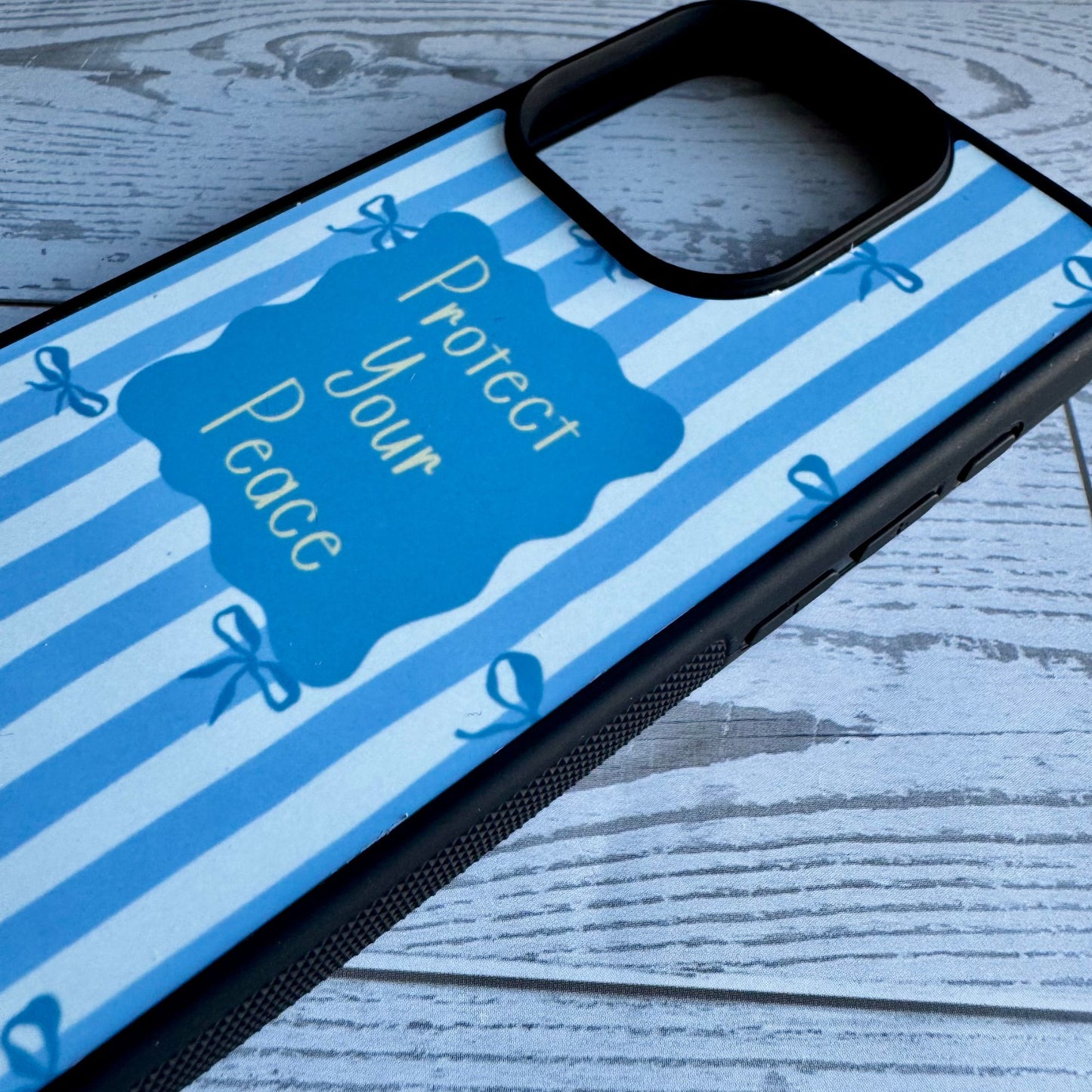 Protect Your Peace iPhone Case with Silver Charm (iPhone 15 models only)