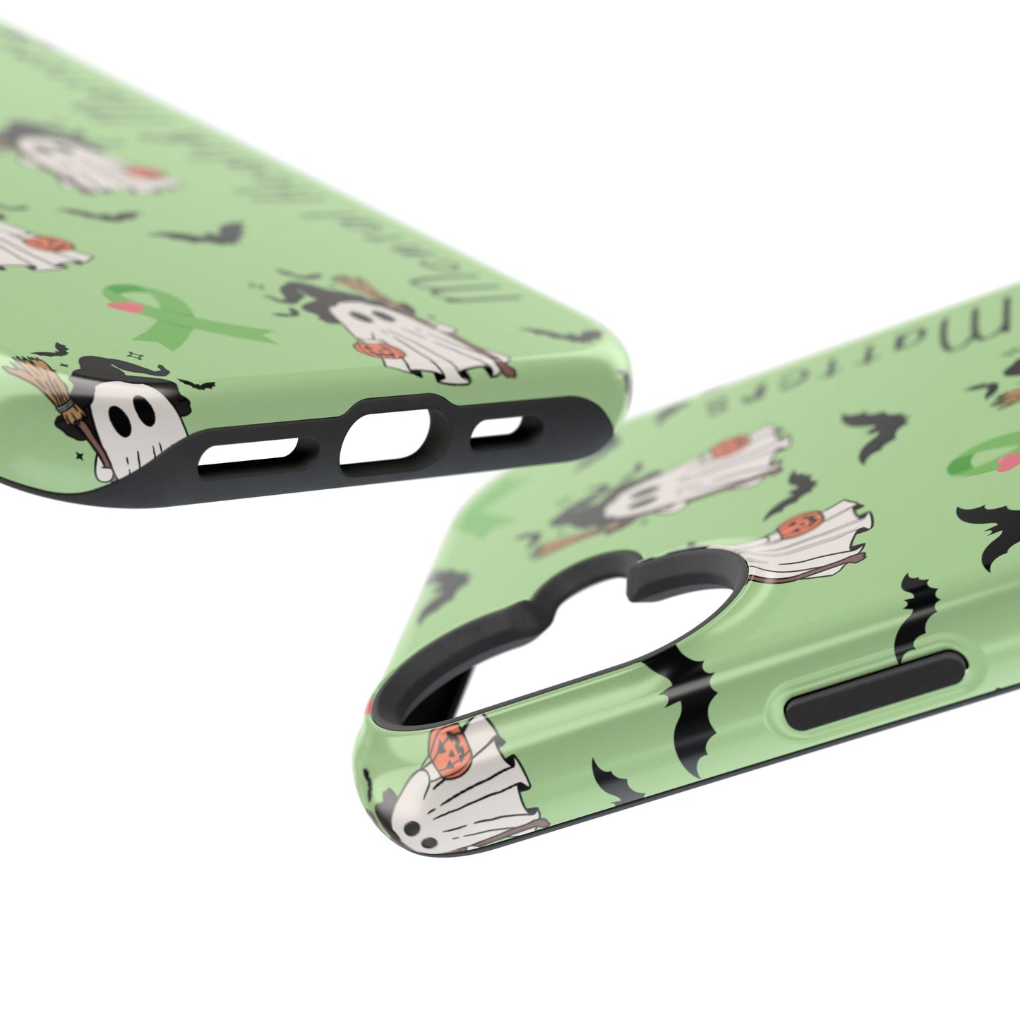 Green Halloween Mental Health Matters Ribbon Magnetic Phone Case