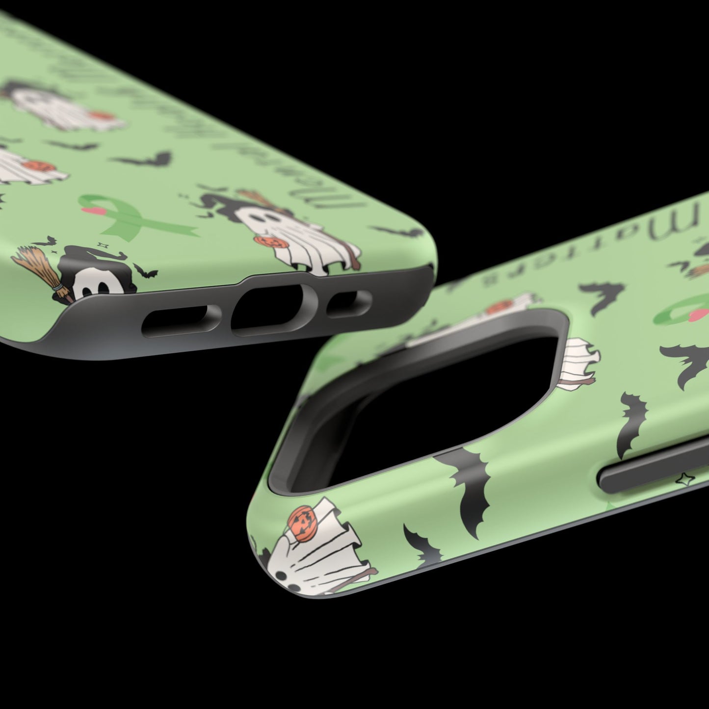 Green Halloween Mental Health Matters Ribbon Magnetic Phone Case