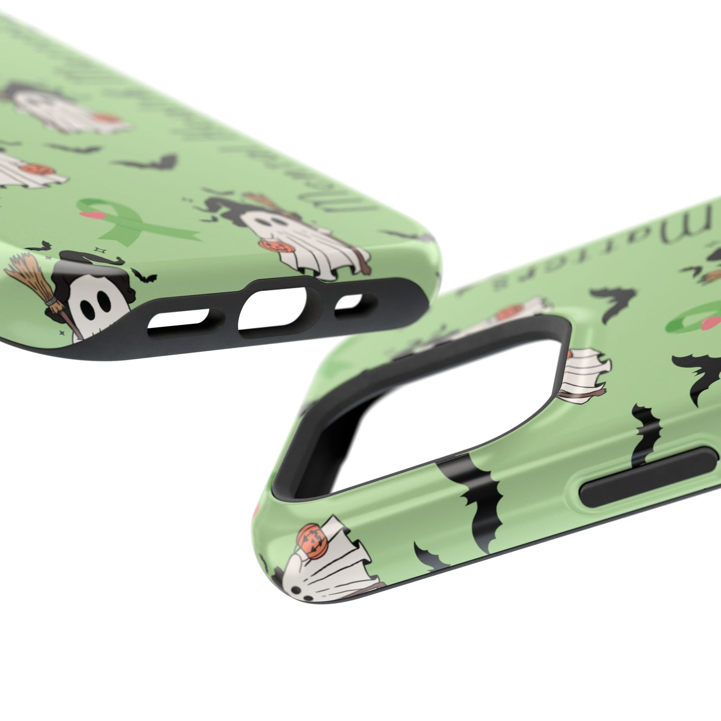 Green Halloween Mental Health Matters Ribbon Magnetic Phone Case