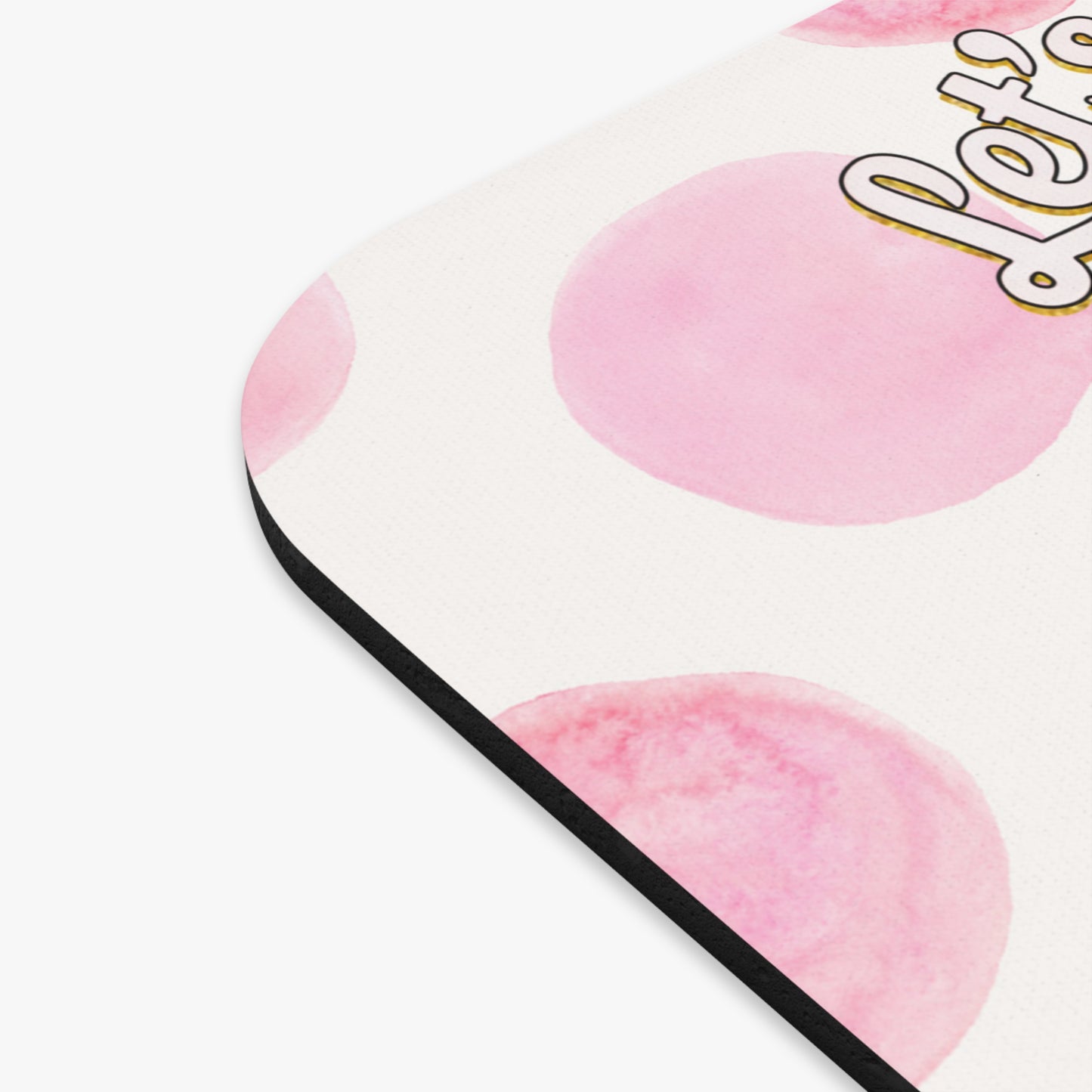 Girly Pink Goose Flowers Mouse Pad