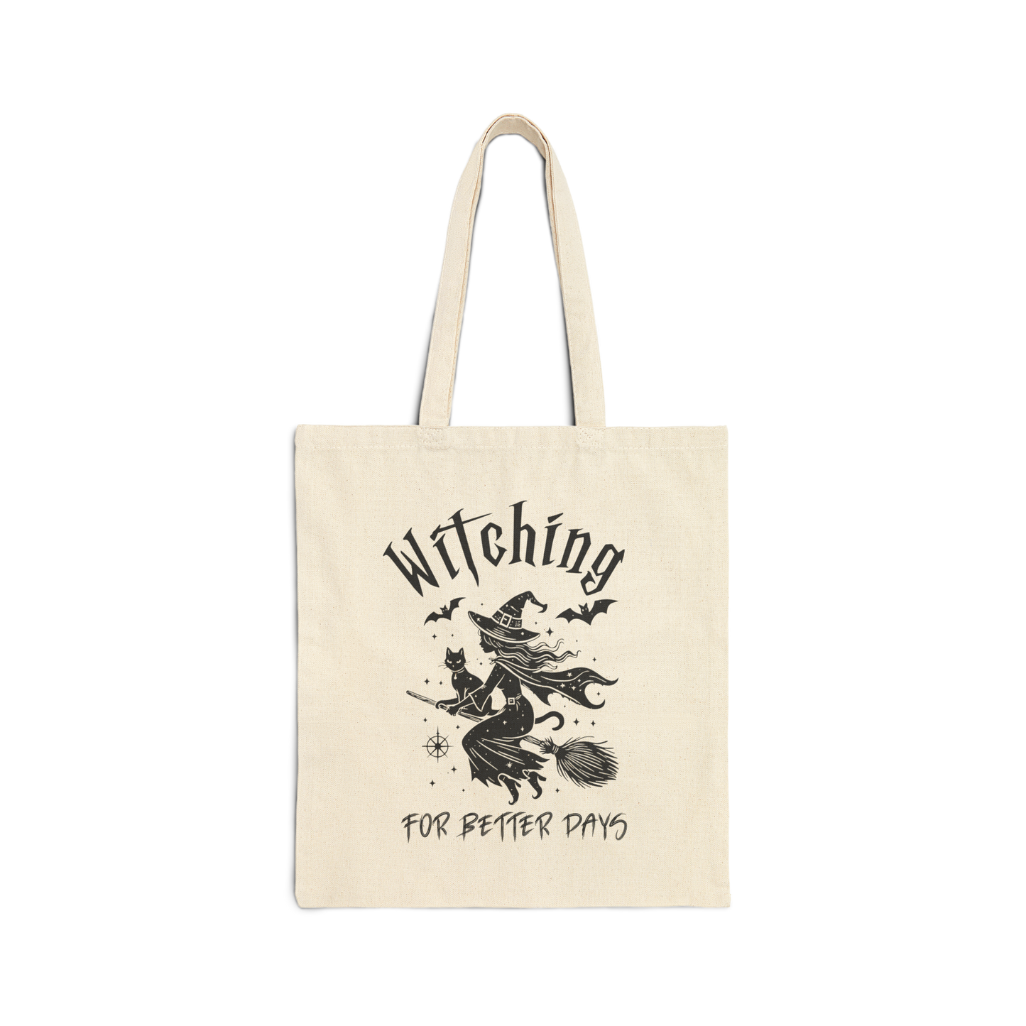 Witching for Better Days Tote Bag | Retro Halloween Witch Tote