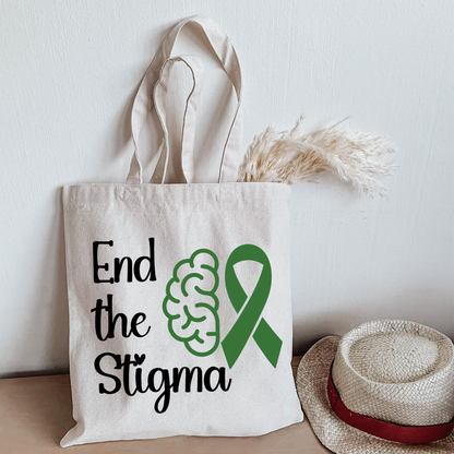 End the Stigma Tote Bag | Mental Health Awareness