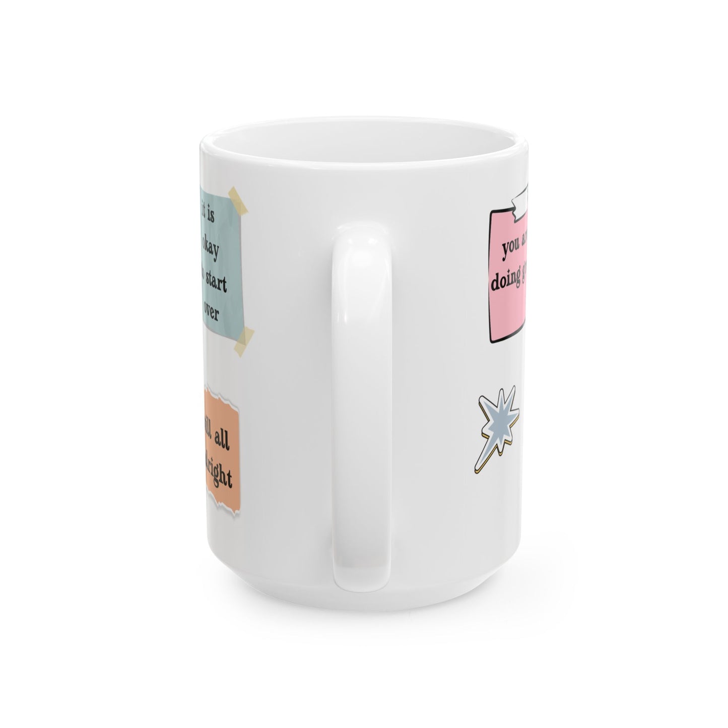 Note to self Retro, Positivity Ceramic Mug( 11oz, 15oz)