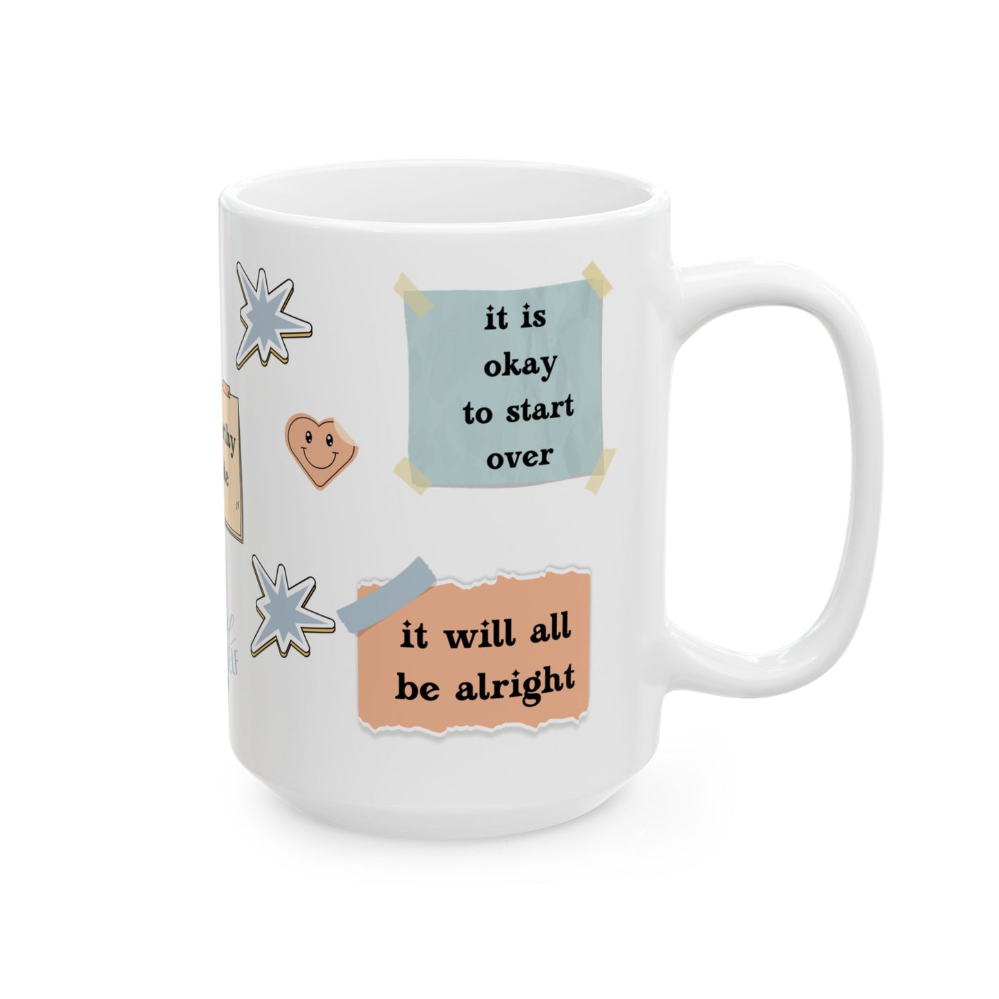 Note to self Retro, Positivity Ceramic Mug( 11oz, 15oz)