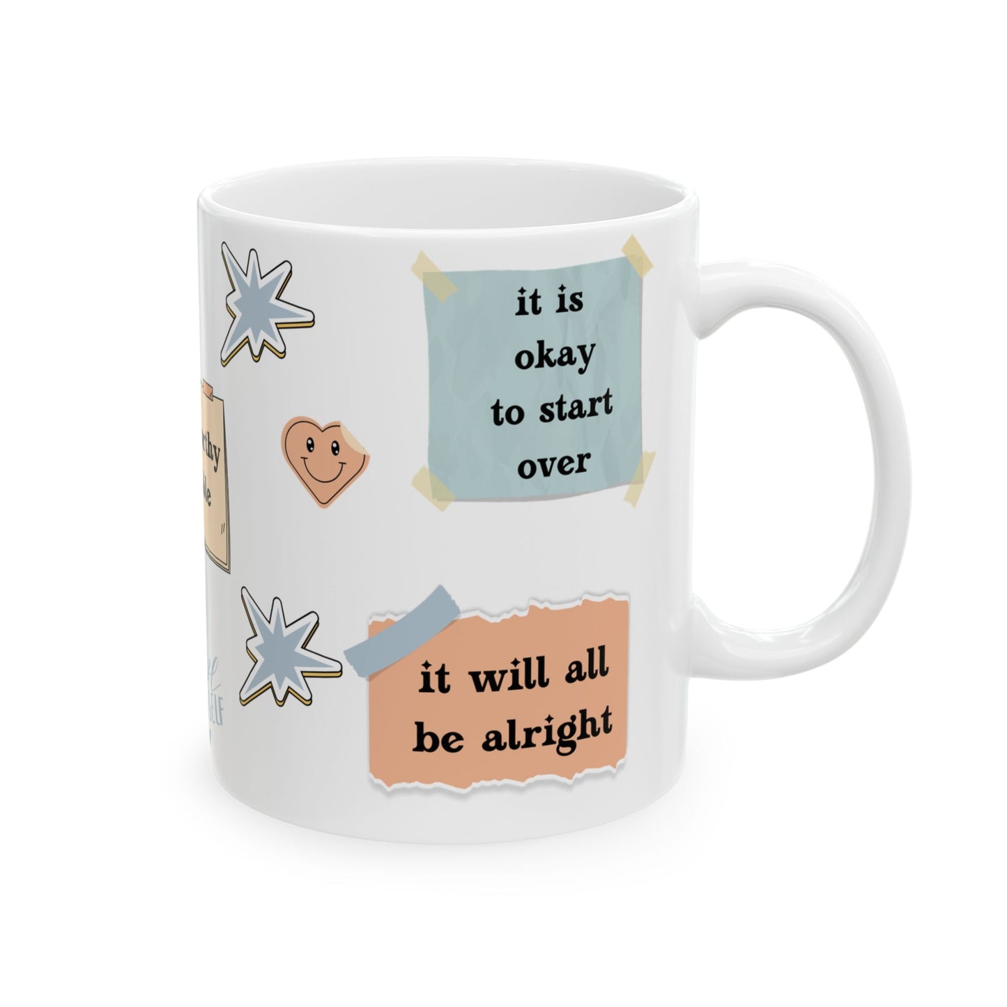 Note to self Retro, Positivity Ceramic Mug( 11oz, 15oz)