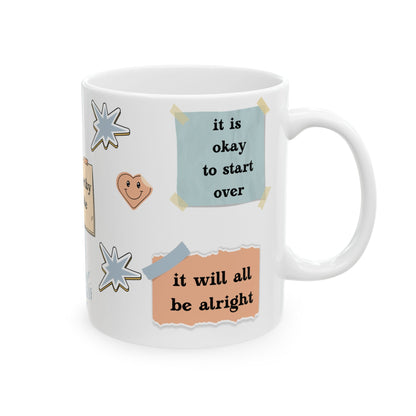 Note to self Retro, Positivity Ceramic Mug( 11oz, 15oz)