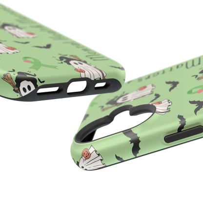 Green Halloween Mental Health Matters Ribbon Magnetic Phone Case
