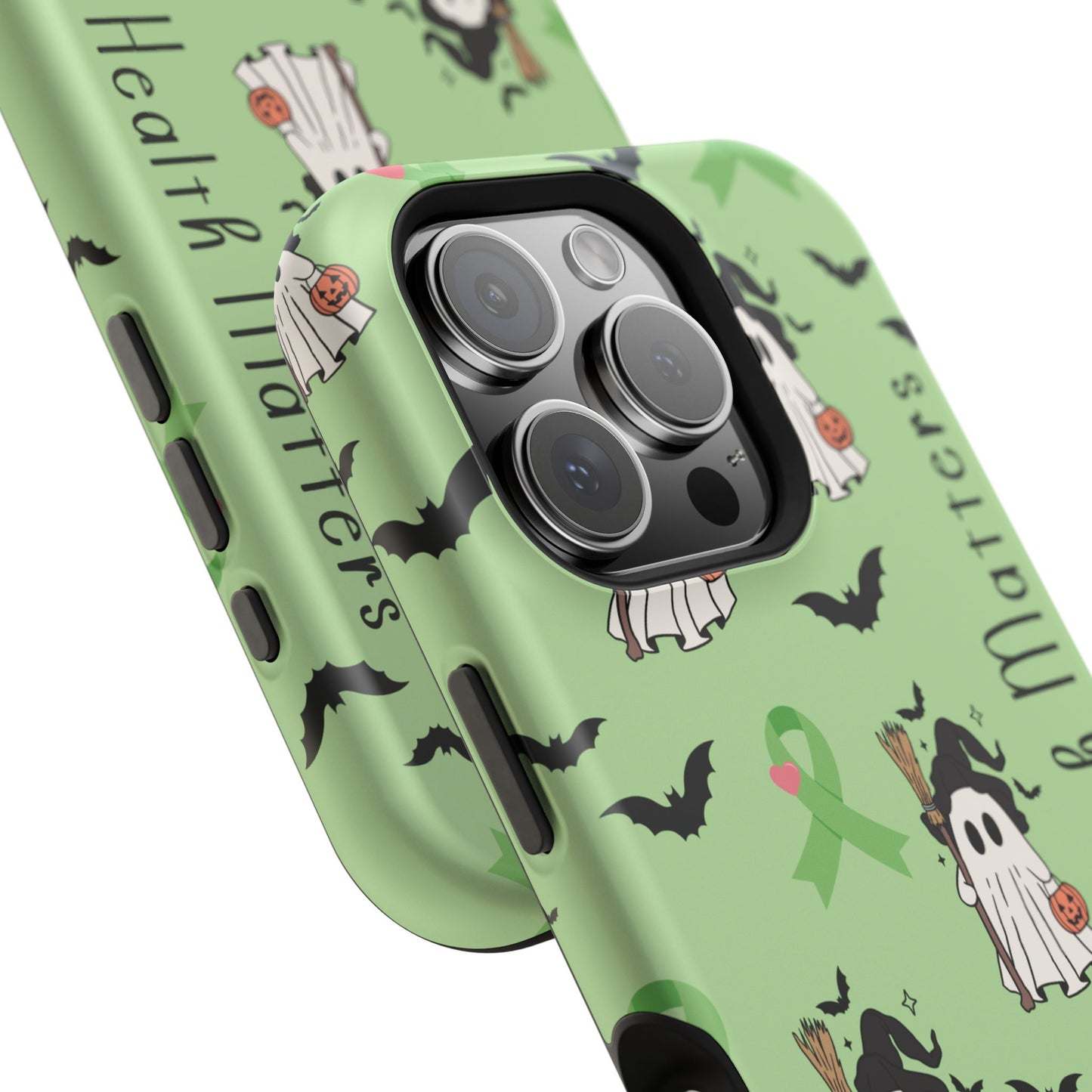 Green Halloween Mental Health Matters Ribbon Magnetic Phone Case