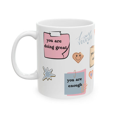 Note to self Retro, Positivity Ceramic Mug( 11oz, 15oz)