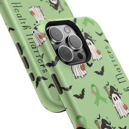 Green Halloween Mental Health Matters Ribbon Magnetic Phone Case