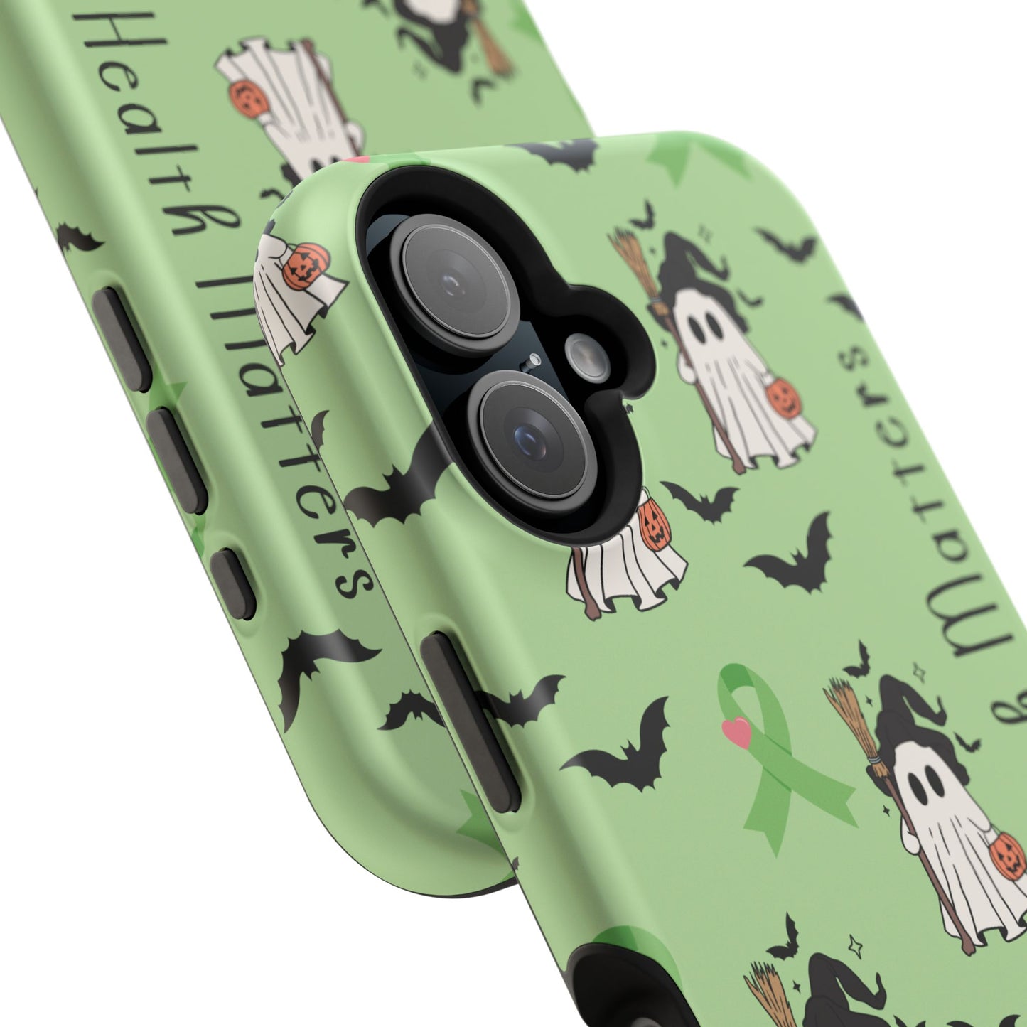 Green Halloween Mental Health Matters Ribbon Magnetic Phone Case