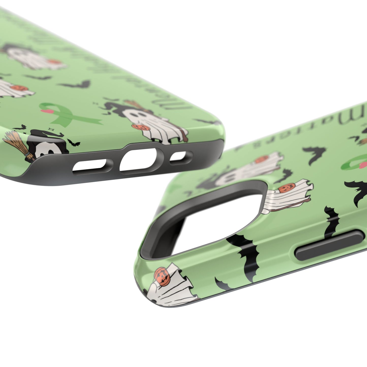Green Halloween Mental Health Matters Ribbon Magnetic Phone Case