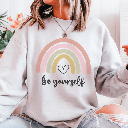 Be Yourself Retro Rainbow Sweatshirt