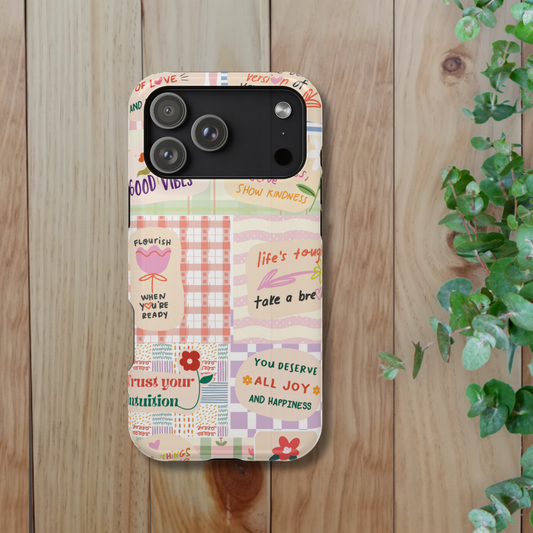 Positive Affirmation Collage Phone Case — Self Love Quotes Aesthetic