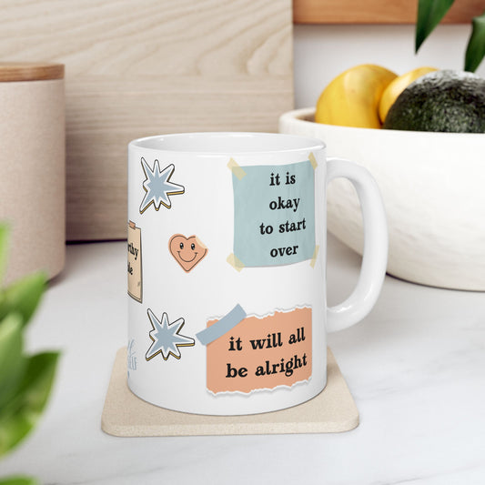 Note to self Retro, Positivity Ceramic Mug( 11oz, 15oz)