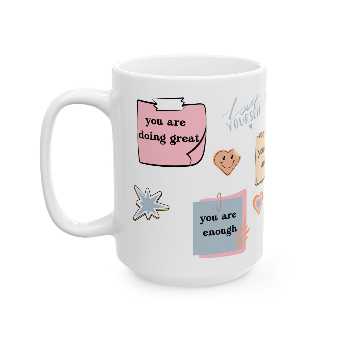 Note to self Retro, Positivity Ceramic Mug( 11oz, 15oz)