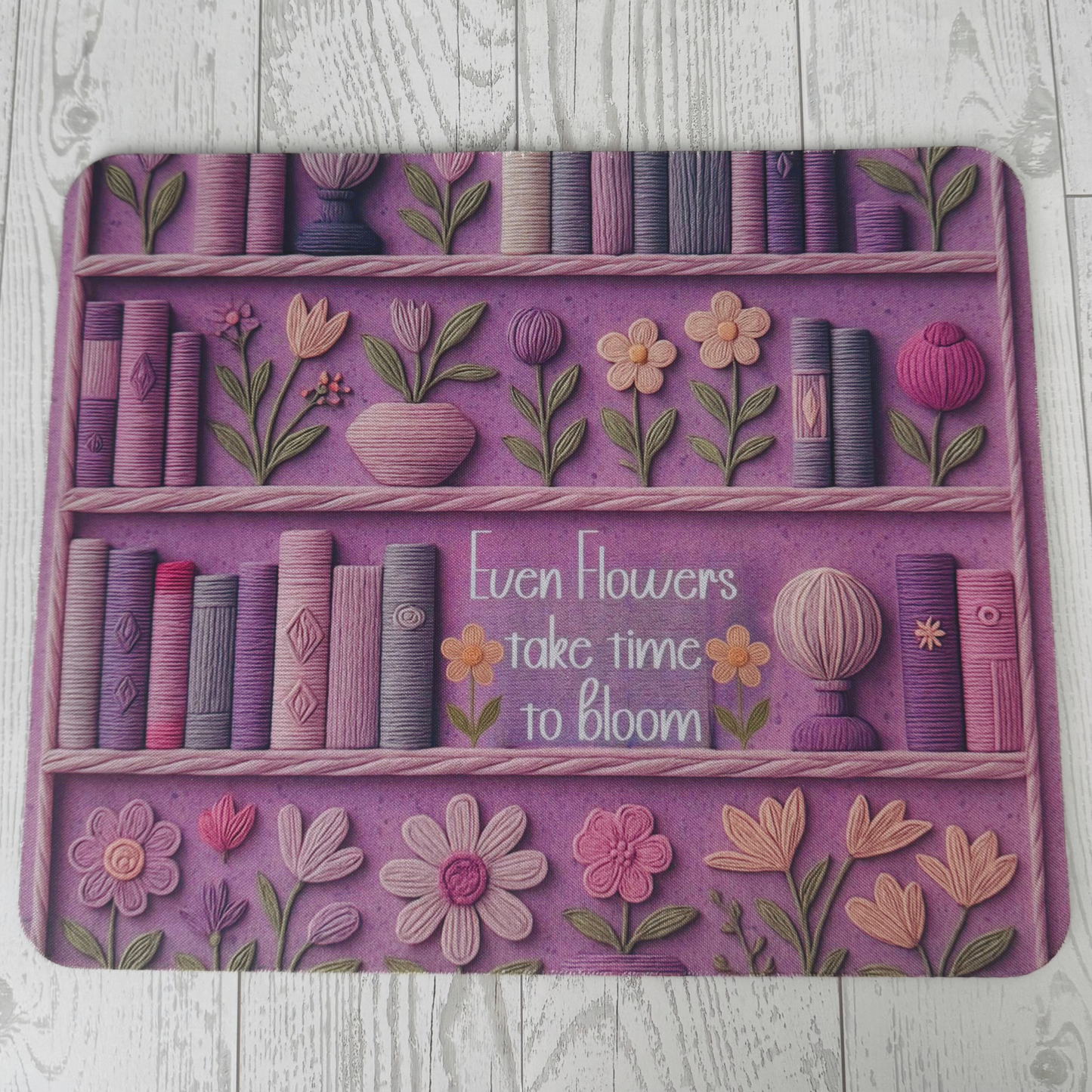 Even flowers take time to bloom | Mouse pad