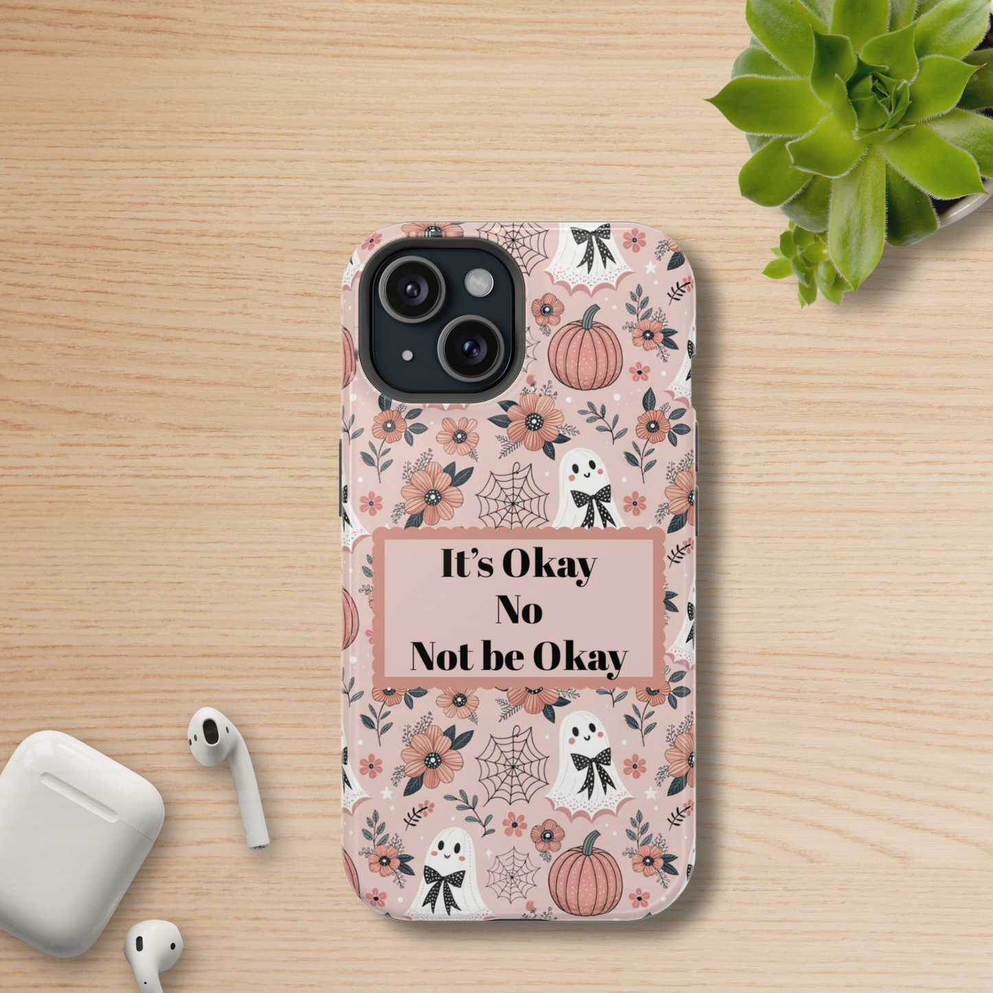 Pink Ghost Halloween Tough Magnetic Case