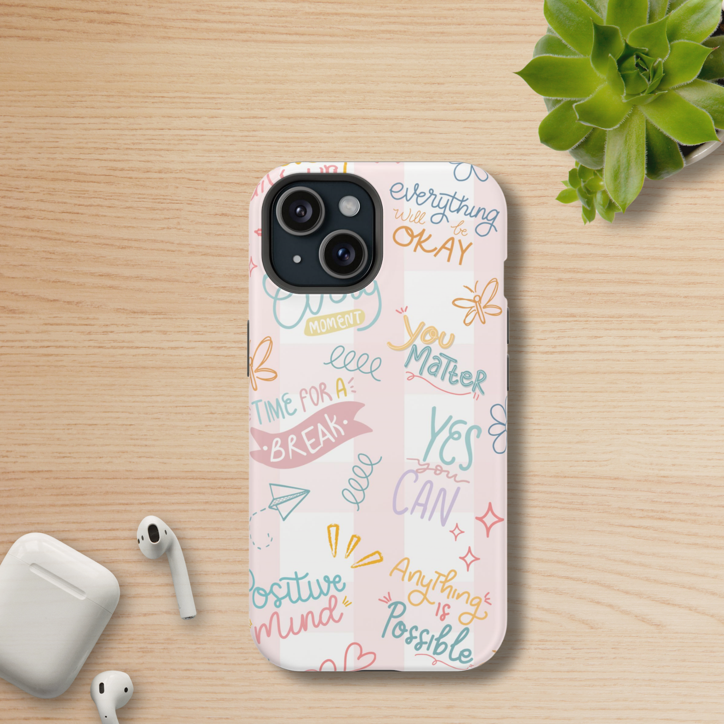 Positive Affirmations Magnetic Tough Phone Case