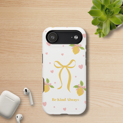 Be Kind Always Lemon Bow Phone Case — Magnetic Impact-Resistant Phone Case