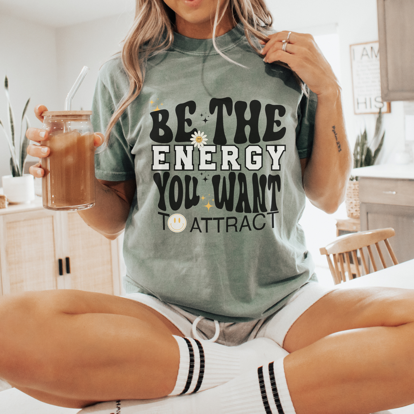 Be the energy you want to attract, women's graphic tee