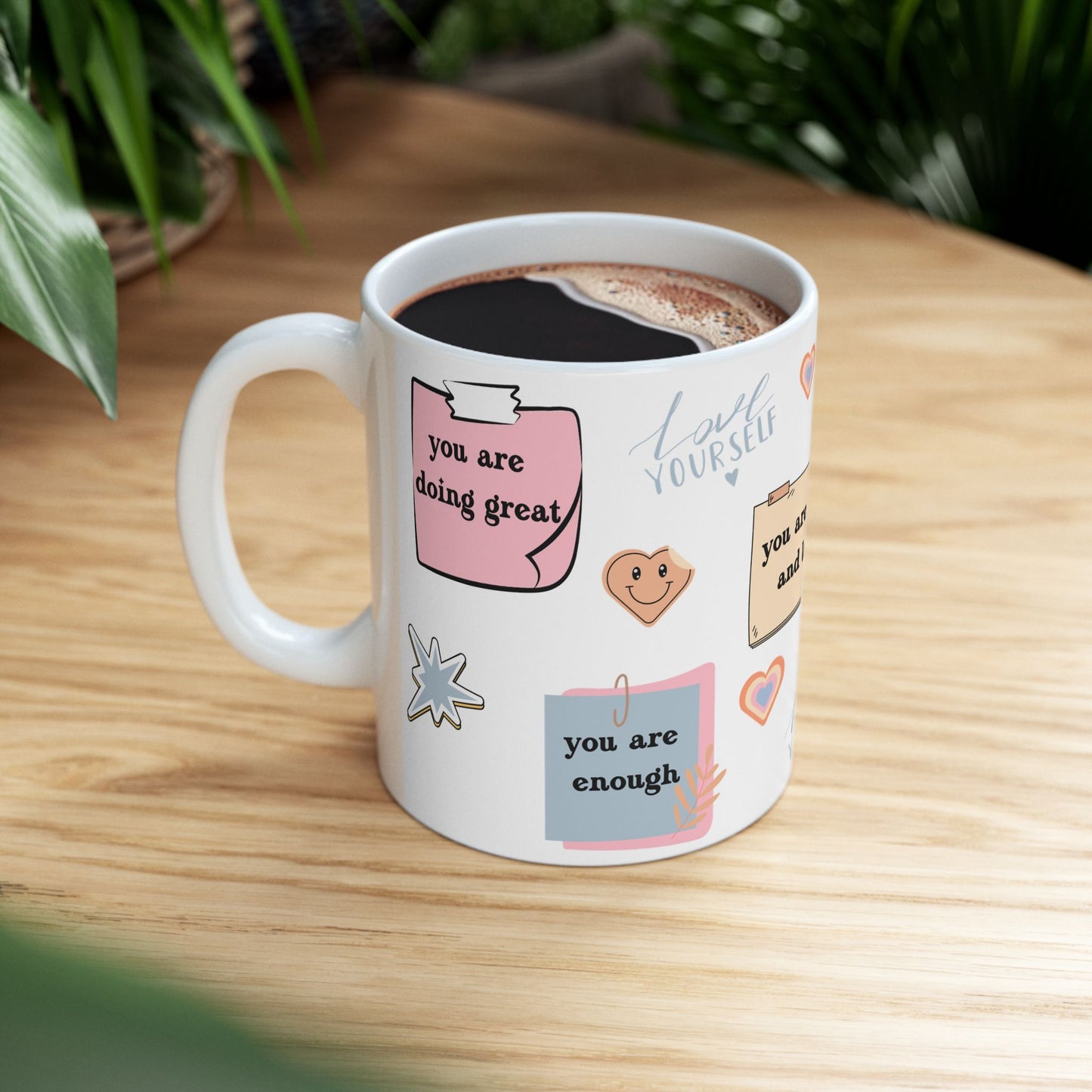 Note to self Retro, Positivity Ceramic Mug( 11oz, 15oz)