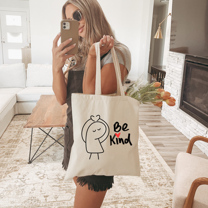 Flork Meme Tote Bag – Minimalist “Be Kind” Design