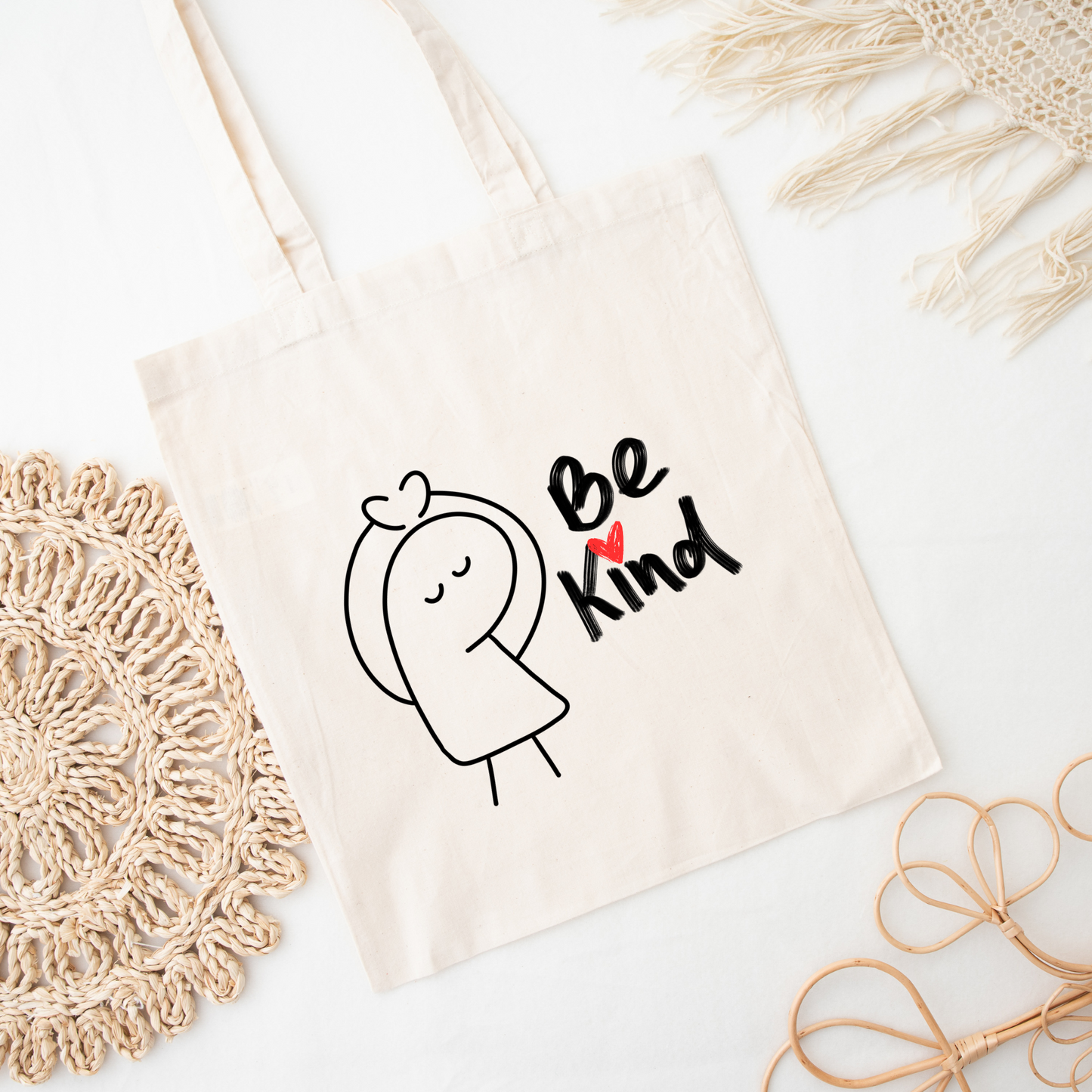 Flork Meme Tote Bag – Minimalist “Be Kind” Design