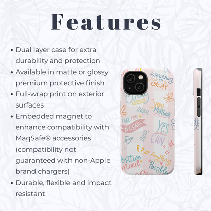 Positive Affirmations Magnetic Tough Phone Case