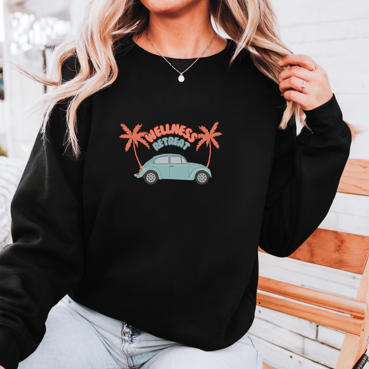 Wellness Retreat Vintage Car Sweatshirt