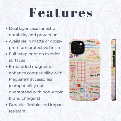 Positive Affirmation Collage Phone Case — Self Love Quotes Aesthetic