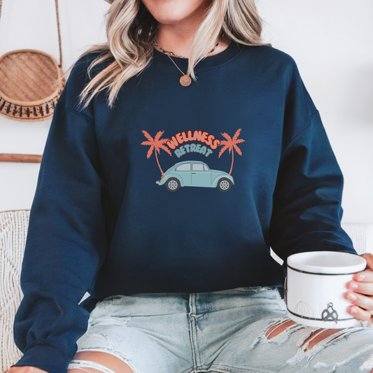 Wellness Retreat Vintage Car Sweatshirt