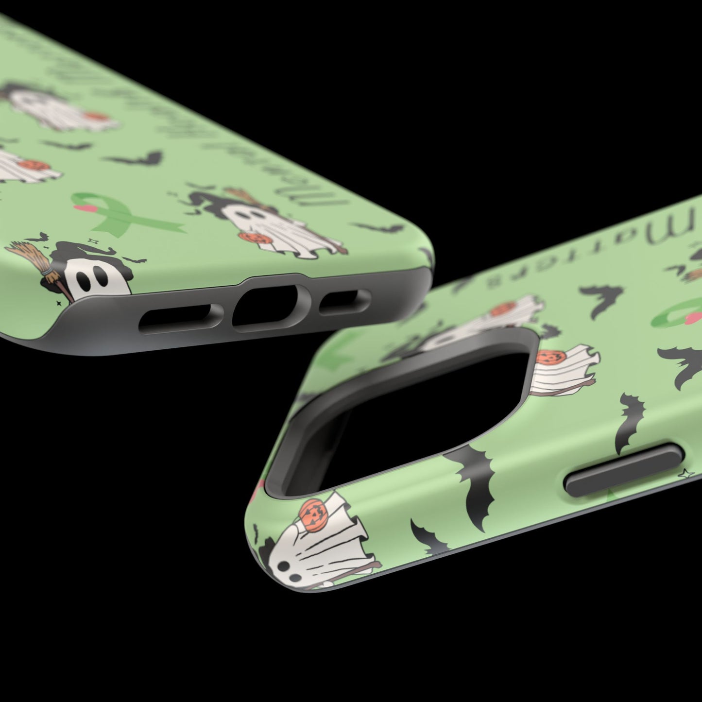 Green Halloween Mental Health Matters Ribbon Magnetic Phone Case