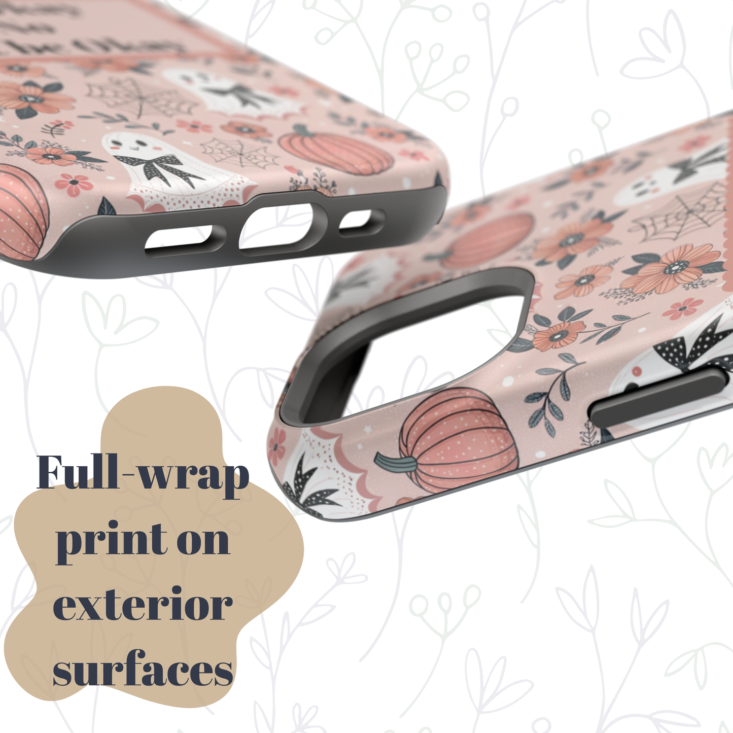 Pink Ghost Halloween Tough Magnetic Case