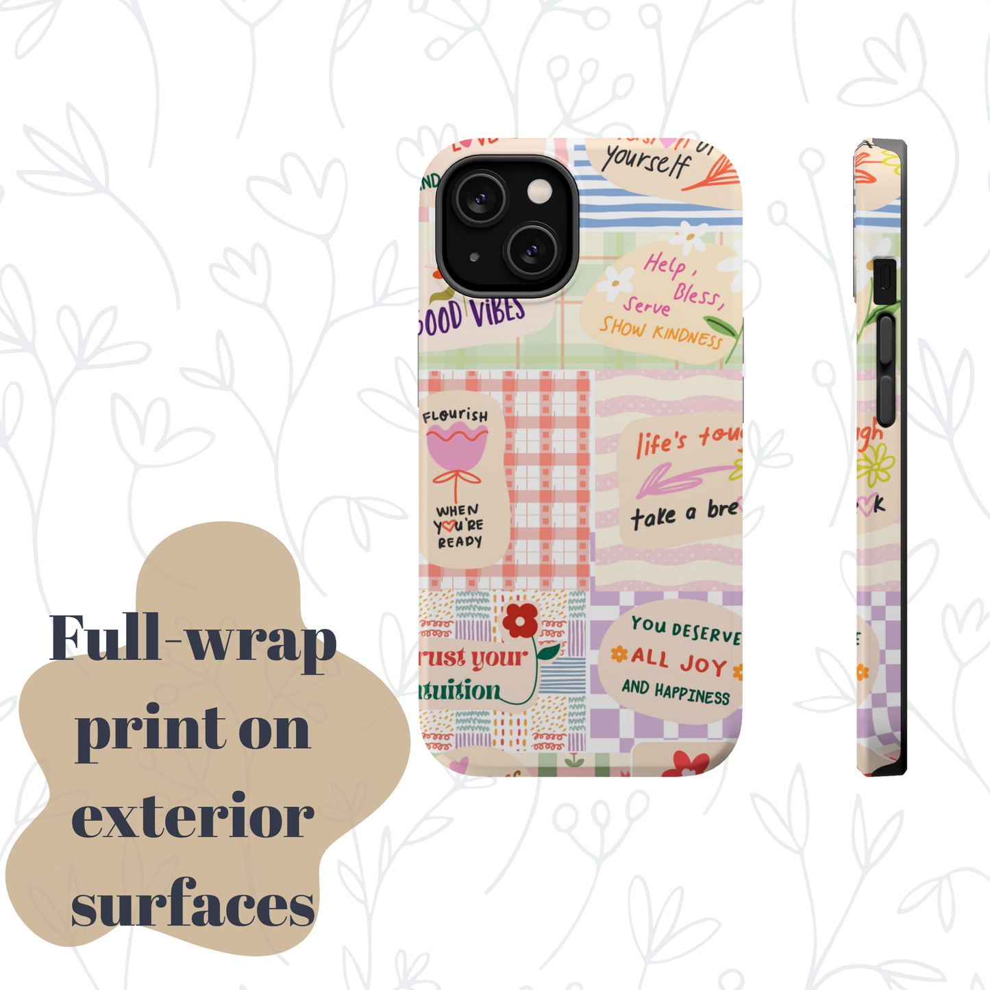 Positive Affirmation Collage Phone Case — Self Love Quotes Aesthetic