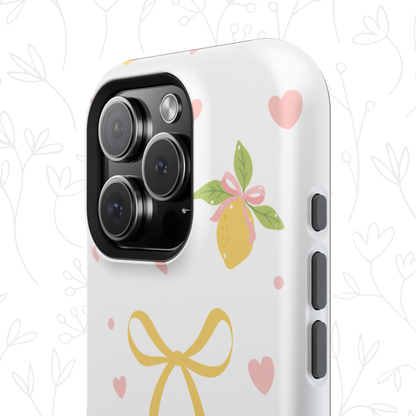 Be Kind Always Lemon Bow Phone Case — Magnetic Impact-Resistant Phone Case
