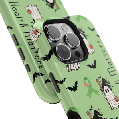 Green Halloween Mental Health Matters Ribbon Magnetic Phone Case