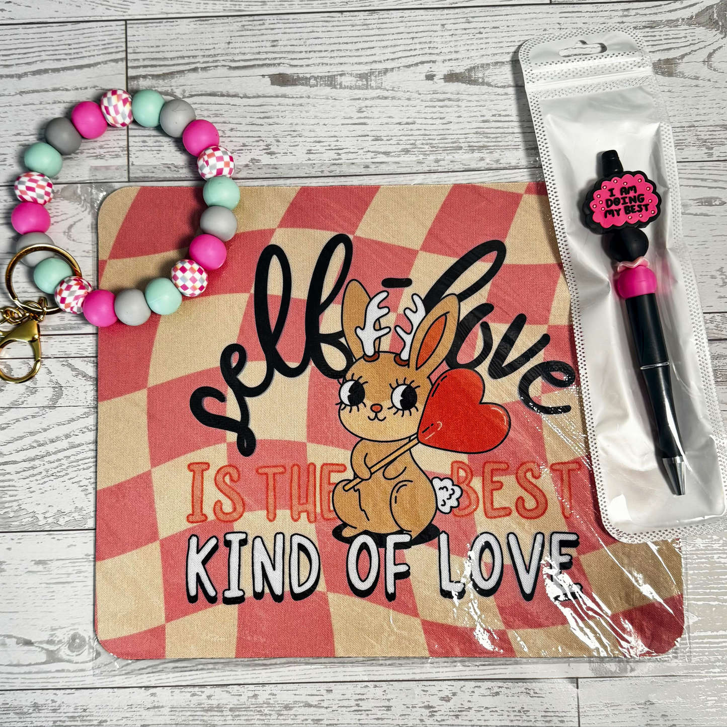 Mystery Bundle| Mouse Pad, Beaded Pen & Wristlet