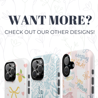 Be Kind Always Strawberry Phone Case — Magnetic Impact-Resistant Phone Case with Bow Aesthetic