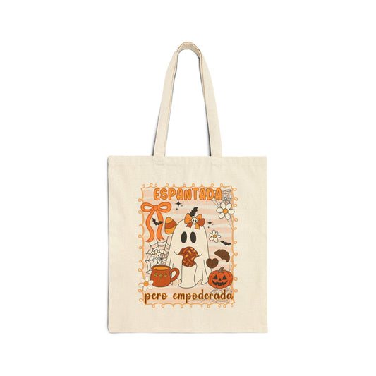 Espantosa Pero Empoderada Tote Bag | Latina Halloween Empowerment Ghost Bag