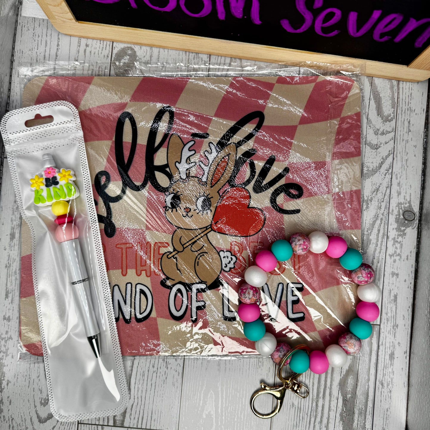 Mystery Bundle| Mouse Pad, Beaded Pen & Wristlet