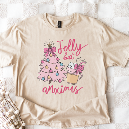 Jolly But Anxious Christmas Shirt