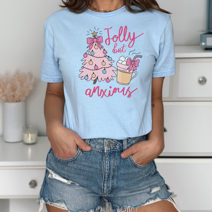 Jolly But Anxious Christmas Shirt
